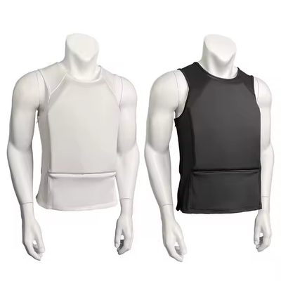 IIIA T-shirt táctico de proteção oculta leve com tecido de poliéster PE e Aramid Stretch