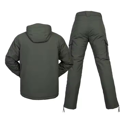 Traje portátil à prova de água à prova de frio Outdoor Calor roupa de algodão uniforme de treino
