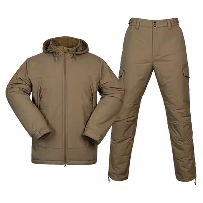 Traje portátil à prova de água à prova de frio Outdoor Calor roupa de algodão uniforme de treino