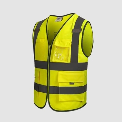 Vestido de trabalho de chapéu de alta visibilidade colete de segurança reflector com reflector para segurança no local de trabalho