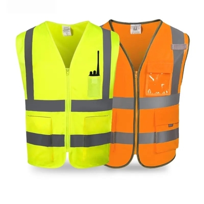 Vestido de trabalho de chapéu de alta visibilidade colete de segurança reflector com reflector para segurança no local de trabalho