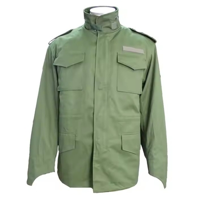Casaco verde de Inverno de alta qualidade resistente a lágrimas Casaco tático M65 para homens Treinamento de caminhada e esportes ao ar livre
