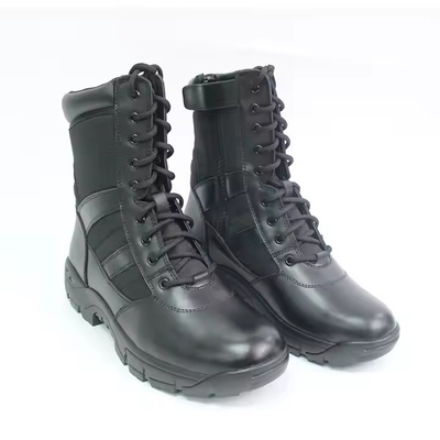 Botas de couro preto de grãos completos de segurança de borracha de sola dura PU de couro genuíno Botas de desporto para homens