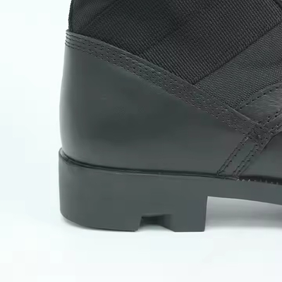 Botas de couro preto de grãos completos de segurança de borracha de sola dura PU de couro genuíno Botas de desporto para homens