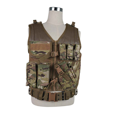 2.5kg Colete de Combate Militar Olive Drab com cintura ajustável e ombros desmontáveis