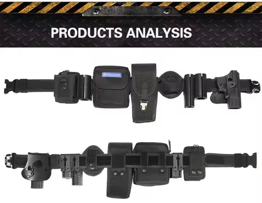 Cinturão de caça preto de nylon de libertação rápida Fivela Equipamento tático Treinamento Molle Holster Cinturão tático Homens