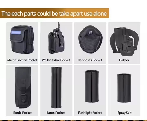 Cinturão de caça preto de nylon de libertação rápida Fivela Equipamento tático Treinamento Molle Holster Cinturão tático Homens