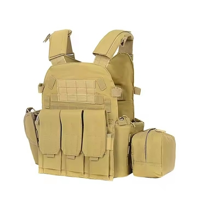 Equipamento tático Camuflagem de proteção Tiro de caminhada Oxford Multifuncional portador de placas colete tático