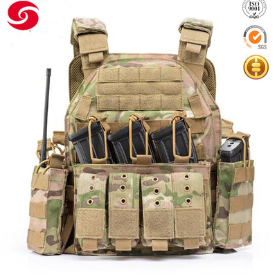 Colete táctico de combate com sistema Molle e correia ajustável